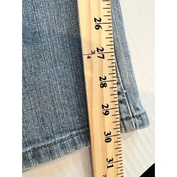 Levi’s Misses Low Rise Bootcut Zip Fly Light Wash Blue Stretch Jeans 18M 39x30 - Picture 5 of 11